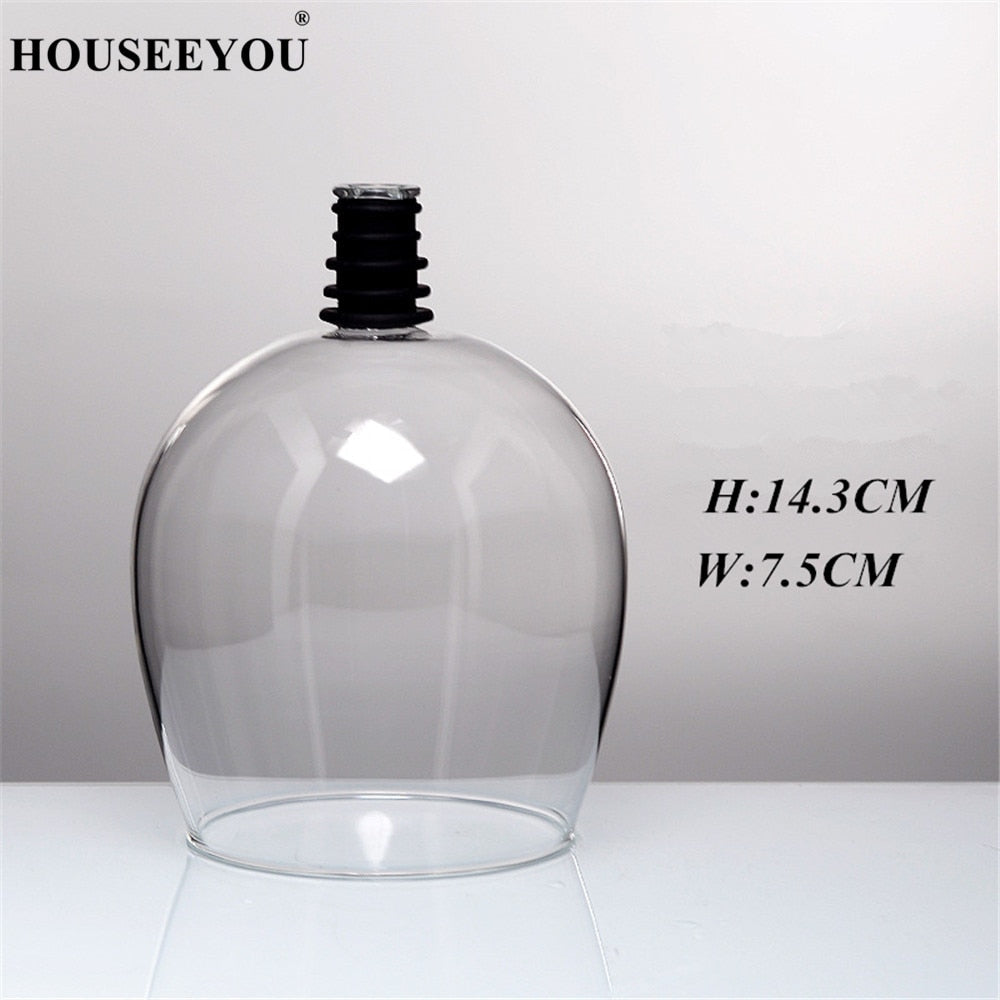 HOUSEE YOU Creative Red Wine Champagne Glass Cup with Silicone Seal Drink Directly from Bottle Crystal Glasses Cocktail Mug 260ML