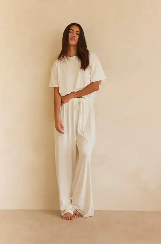 Cropped Long Pajama Set