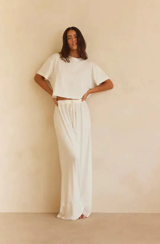 Cropped Long Pajama Set